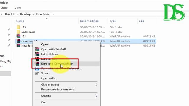 How to Extract Compressed Files using Winrar in Windows 10 | Definite Solutions смотреть онлайн