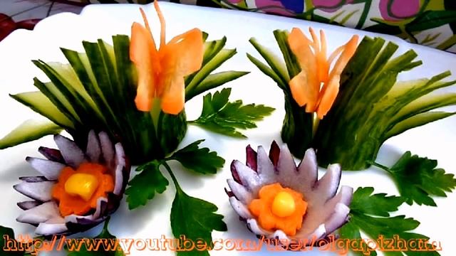 6 ЛАЙФХАКОВ КАК КРАСИВО НАРЕЗАТЬ ОГУРЕЦ УКРАШЕНИЯ ТАРЕЛКИ КАК КРАСИВО ОФОРМИТЬ СТОЛ смотреть онлайн