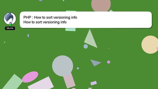 PHP : How to sort versioning info смотреть онлайн