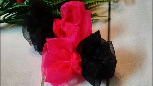 МК. Бантики из органзы шириной 4 см.