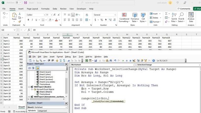 Membuat Highlight Cell Terpilih Pada Worksheet Untuk Melihat Data Lebih Mudah смотреть онлайн