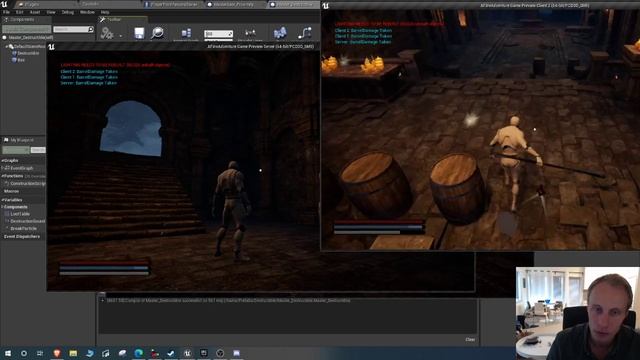 Unreal Multiplayer ARPG #17 - Darksouls destructible objects. смотреть онлайн