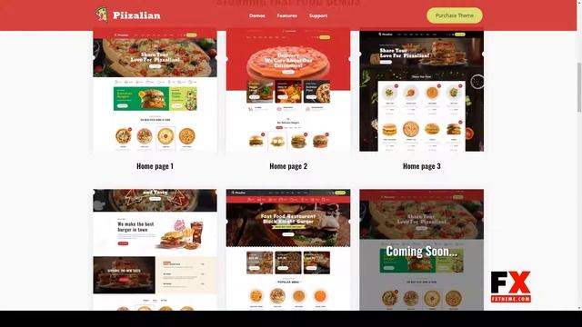 Piizalian - Fast Food Restaurant WordPress Theme shopping restaurant Easy Create Website смотреть онлайн