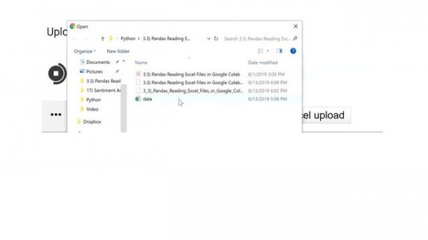 3.3) Pandas: Reading Excel Files in Google Colab