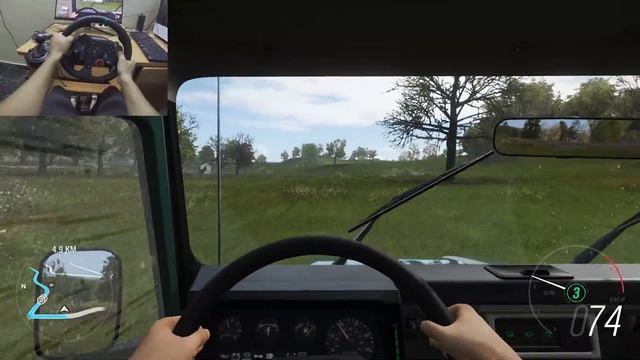 Offroading with Land Rover Defender 90 - Forza Horizon 4 (Logitech g29 Steering Wheel gameplay) смотреть онлайн