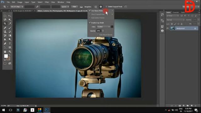 How to use of Crop tool and perspective tool in adobe Photoshop cc 2015 || Part- 8 смотреть онлайн