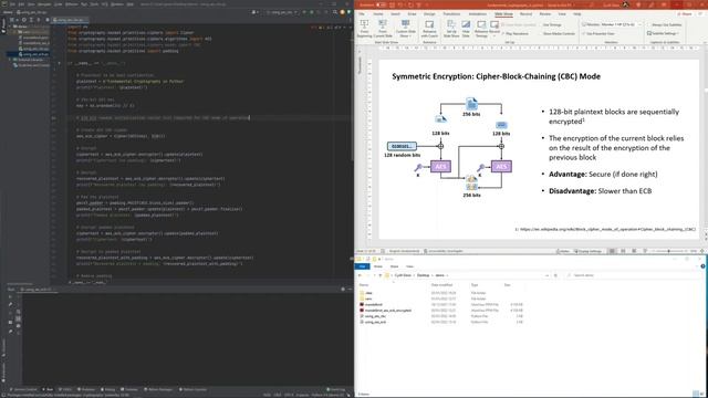 Cryptography with Python 6: Using secure AES-CBC in Python смотреть онлайн