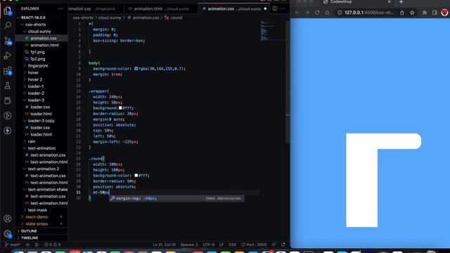 CSS Cloudy Sun Animation Effects | CSS Animation And Effects смотреть онлайн