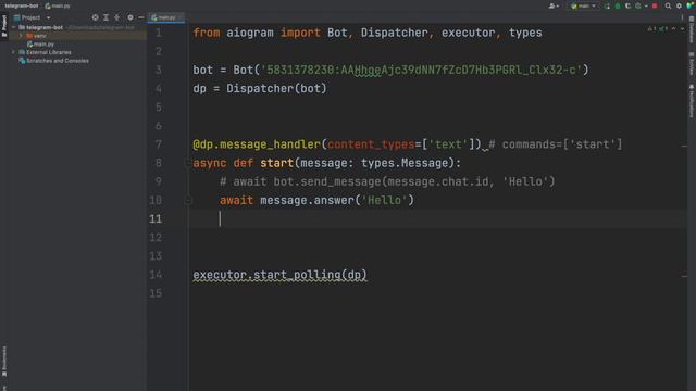 Телеграм бот на Python #7 – Библиотека aiogram для разработки ботов смотреть онлайн