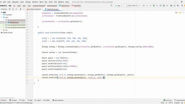 How to plot arrays (X and Y coordinates) on axes in your Android App without using dependencies? смотреть онлайн