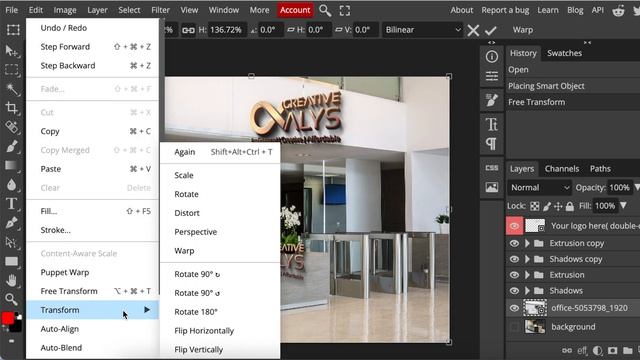 How to replace an image on a 3D mockup with own - Photopea Tutorial смотреть онлайн