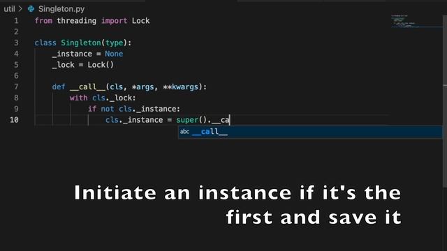Code with me - Python Tip 2. Thread safe singleton pattern смотреть онлайн