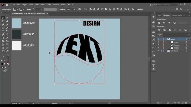 Adobe Illustrator 3D Text Effect Tutorial смотреть онлайн