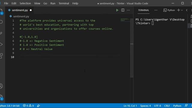 Sentiment Analysis | textblob | Python | Developer смотреть онлайн