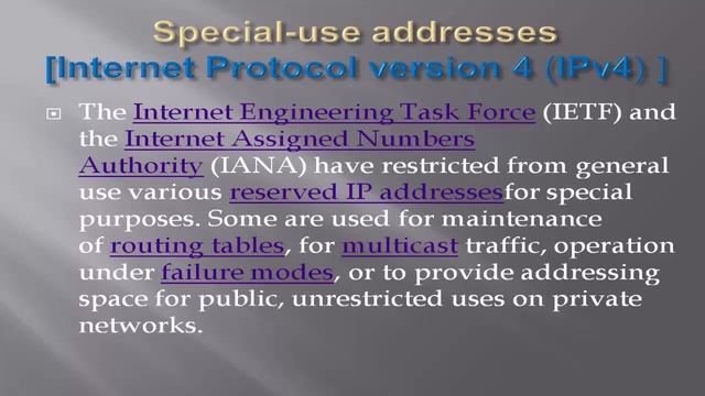 Special use addresses [ Internet Protocol version 4 (IPv4) ] Lecture 5 смотреть онлайн