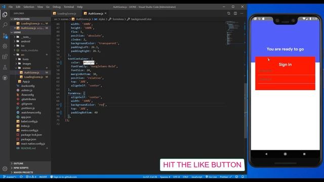 React Native: Beautiful Responsive UI - Nice responsive Forms & Button смотреть онлайн
