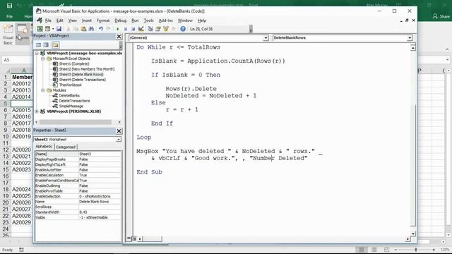 Excel VBA MsgBox Function - 6 Examples of How to Use it смотреть онлайн