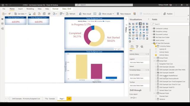 38 Visualise Data in Power BI Clustered Bar Chart Visual смотреть онлайн