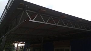 Односкатный навес к дому