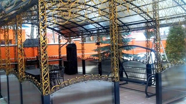 Арочный навес для мангала из поликарбоната беседка большая в частном доме, Днепр смотреть онлайн