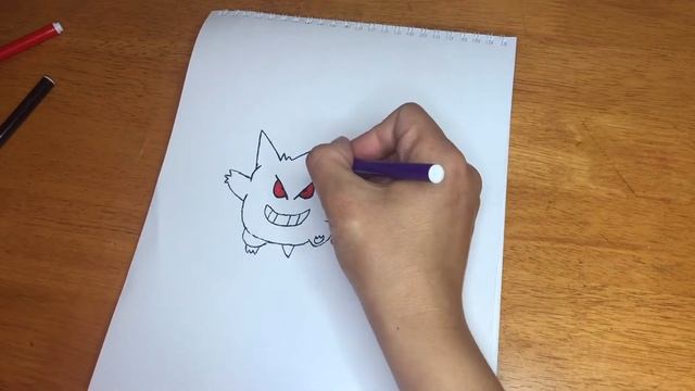 РИСУЕМ ВМЕСТЕ: Как нарисовать Покемона Gengar ( Генгар) смотреть онлайн