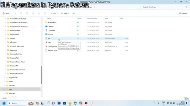 SJCTNC-ROBERT ADAIKALARAJ-CA101B-PYTHON PROGRAMMING-UNIT V-FILES IN PYTHON смотреть онлайн