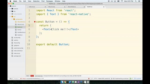 46 Handling User Input with Buttons React Native смотреть онлайн