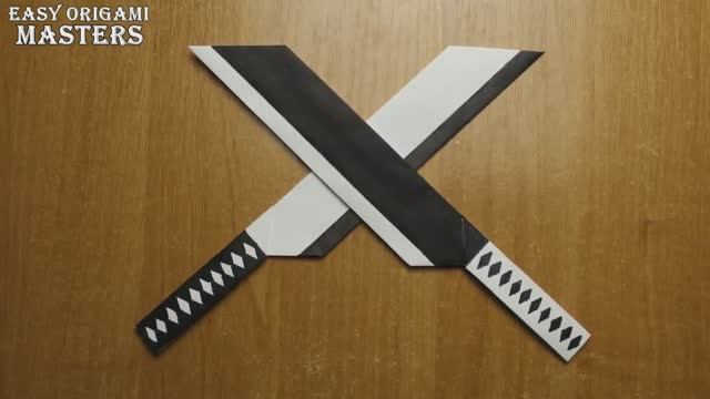 Как сделать оригами нож из бумаги смотреть онлайн