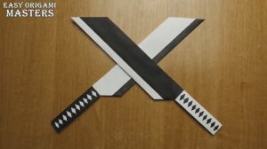 Как сделать оригами нож из бумаги