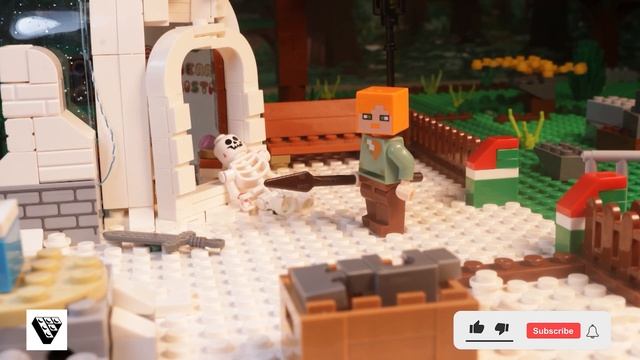 LEGO Minecraft Zombie Apocalypse | Steve and Alex vs Zombies ?? | LEGO Stop motion смотреть онлайн