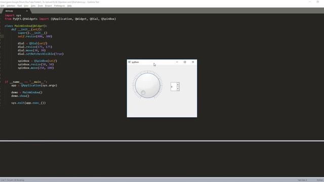 PyQt5 Tutorial | How to integrate QSpinbox and QDial Widgets (code included) смотреть онлайн