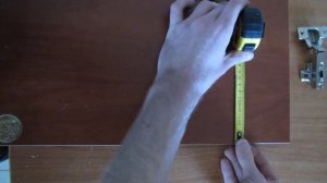 Установка мебельной петли, разметка, сверление