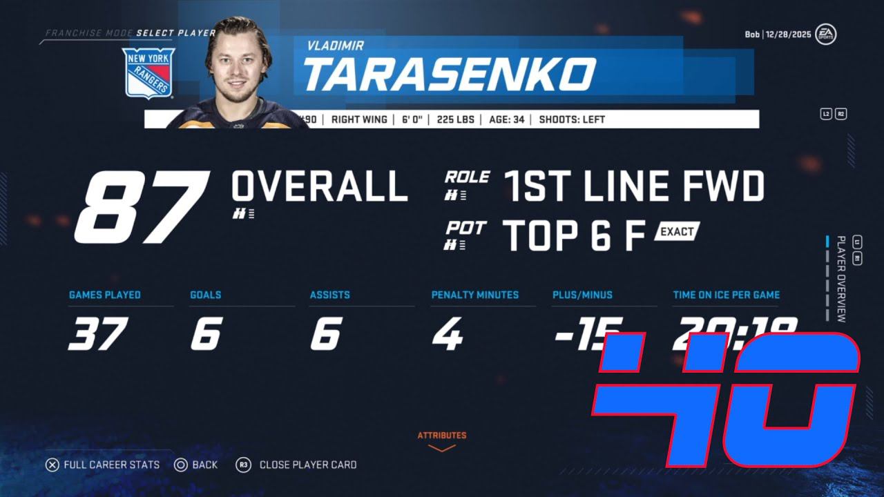 ОБМЕН ТАРАСЕНКО - NHL 20 Карьера за Нью-Йорк Рейнджерс #40 смотреть онлайн