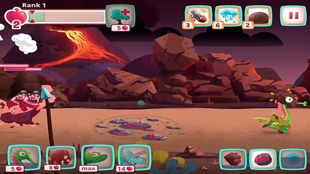 Dino Bash Dinosaurs vs Cavemen Defense iOS Android GamePlay Part 7 смотреть онлайн