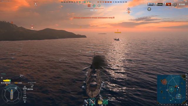 Линкор Император Николай I и горящие пуканы 130k. World of Warships смотреть онлайн