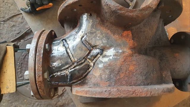 Ремонт чугунного корпуса насоса TIG сваркой смотреть онлайн