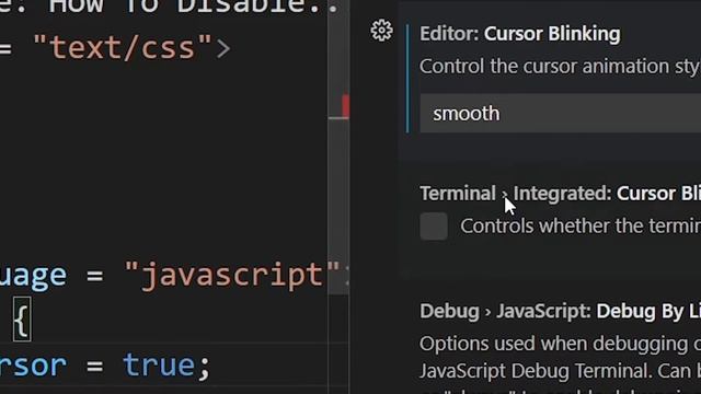 Disable blinking cursor in VSCode смотреть онлайн