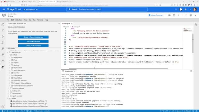 15 0 PySpark Cloud Shell (How to deploy a PySpark application using Cloud Shell editor) смотреть онлайн