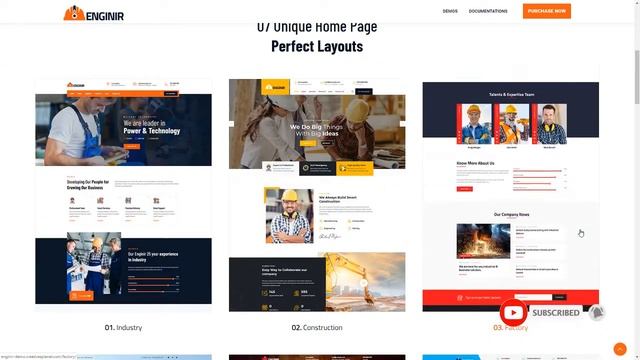 Enginir - Industrial and Engineering Multipurpose WordPress Theme смотреть онлайн