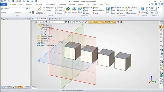 T-Flex CAD 15 English - Lesson 70/99 - Division into Bodies смотреть онлайн