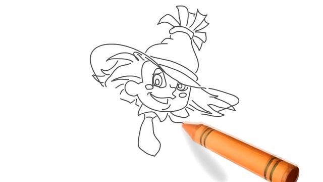 Рисунки для детей. Учимся рисовать. Незнайка./Drawings for children. Learn how to draw. Dunno. смотреть онлайн