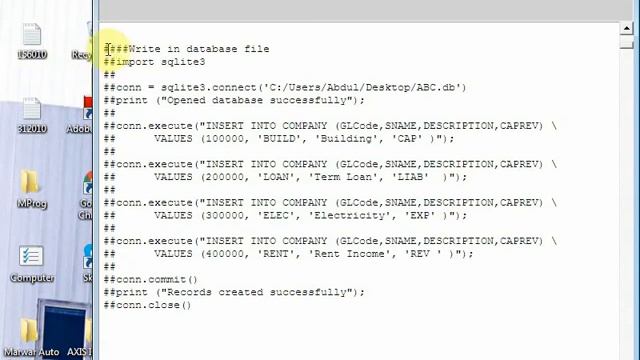Python Accounting Part 5 Sqlite 3 Open database file write and read, Don't open db file direct смотреть онлайн