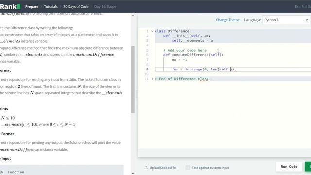 HackerRank 30 Days of Code | Day 14: Scope | Python смотреть онлайн