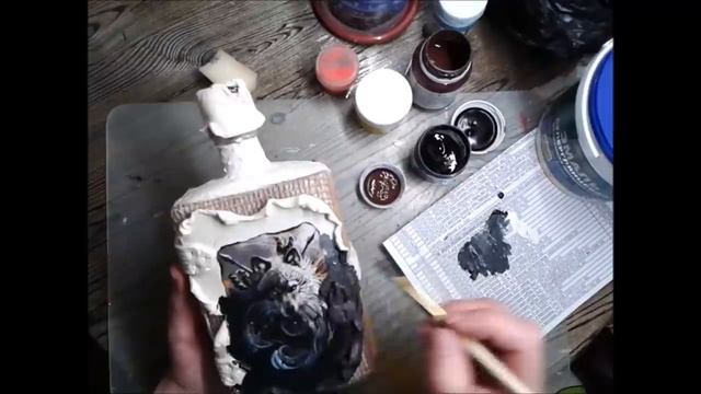 Декупаж бутылка - книга. смотреть онлайн