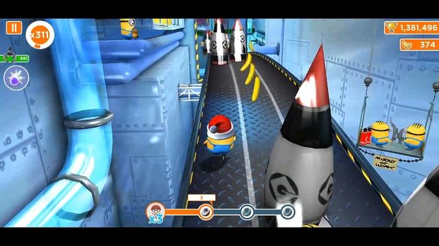 Minion rush Santa Jerry beat Vector 8 times boss fight gameplay смотреть онлайн