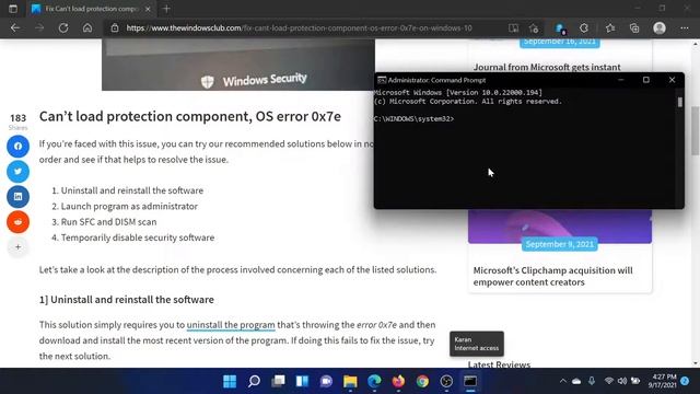 Fix Can’t load protection component, OS error 0x7e on Windows смотреть онлайн