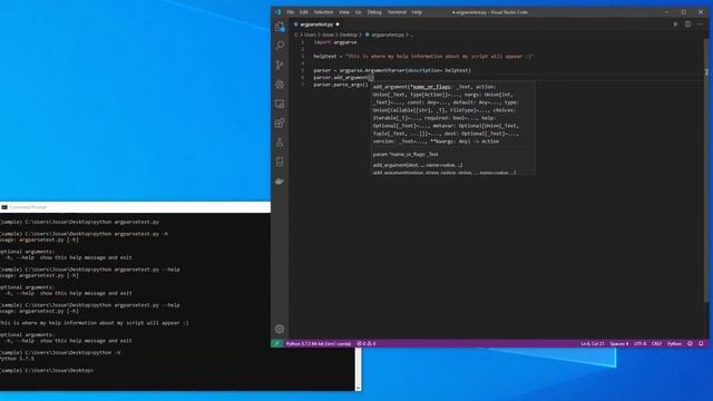 Using the ArgParser to get command line arguments in a Python Script смотреть онлайн