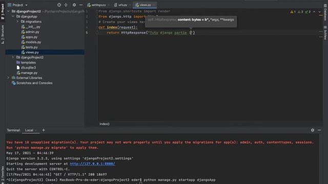 Créer une application Django avec Pycharm partie 1 смотреть онлайн