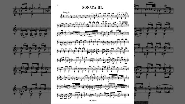J.S. Bach: Sonata for Violin Solo No. 3 in B Minor, BWV 1005 - 1. Adagio （Sheet Music) смотреть онлайн