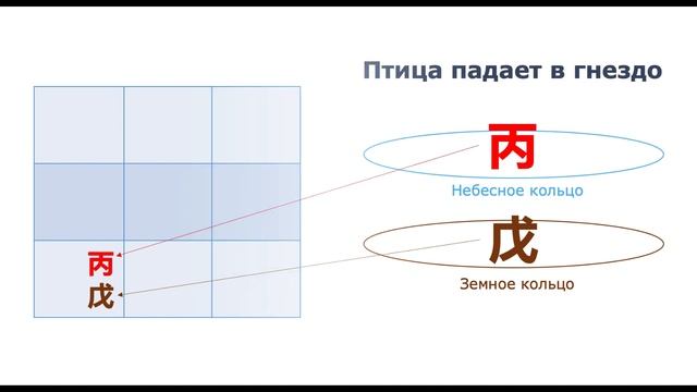 Птица падает в гнездо